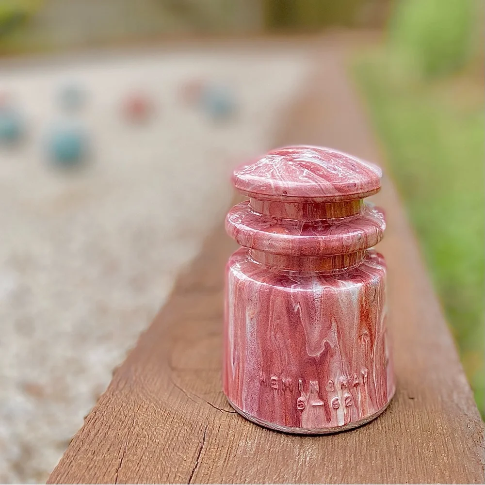 Yard Garden Art / Home Decor / Bocce Ball Half-Court Markers ~ Glass Insulators - Picture 3 of 8